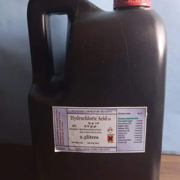 Hydrochloric Acid (HCL) - 2.5 Litres